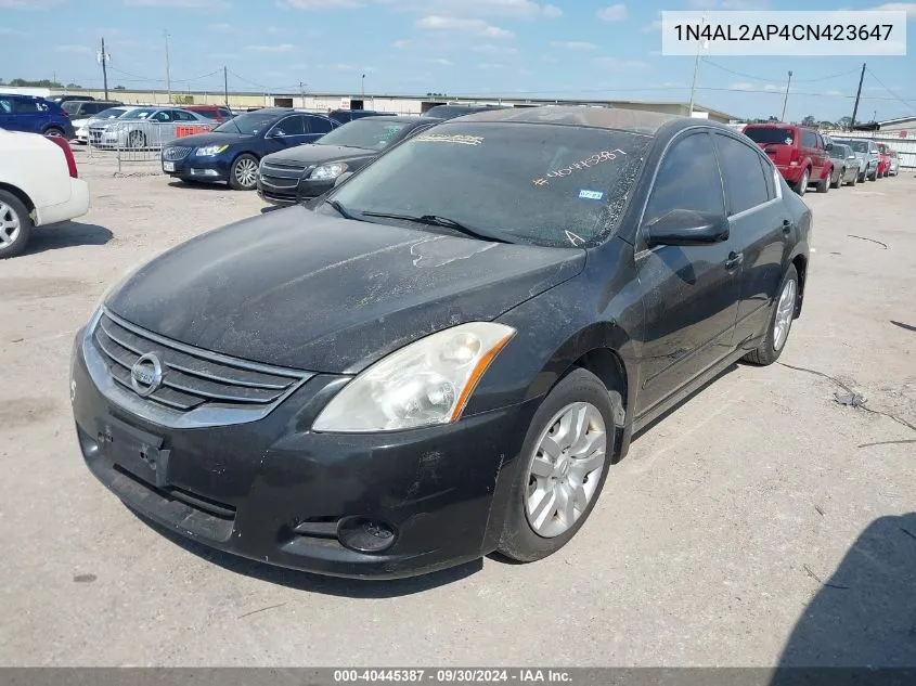 2012 Nissan Altima 2.5 S VIN: 1N4AL2AP4CN423647 Lot: 40445387