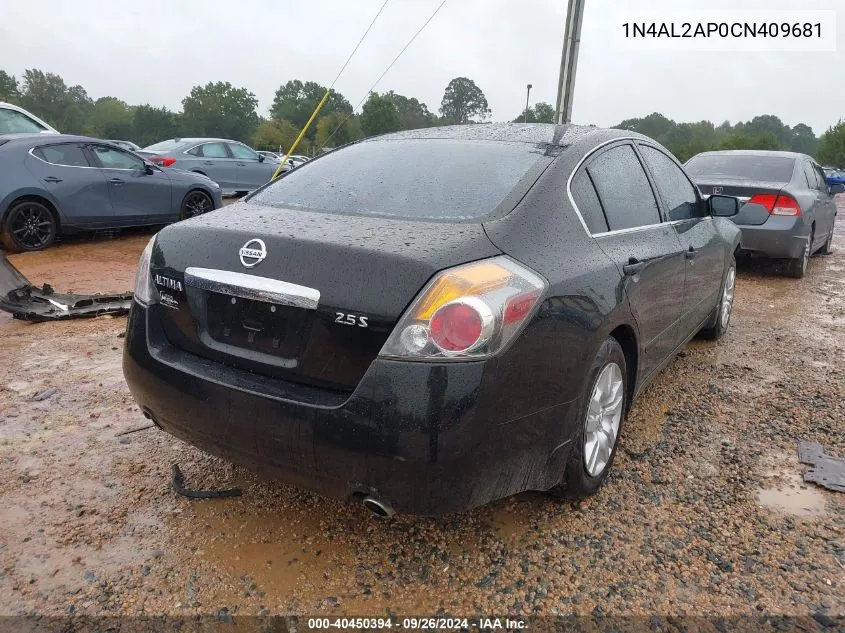 2012 Nissan Altima S VIN: 1N4AL2AP0CN409681 Lot: 40450394