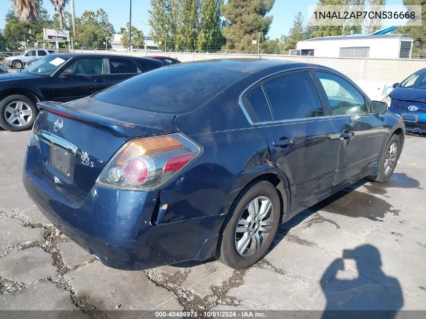 2012 Nissan Altima 2.5 S VIN: 1N4AL2AP7CN536668 Lot: 40486975