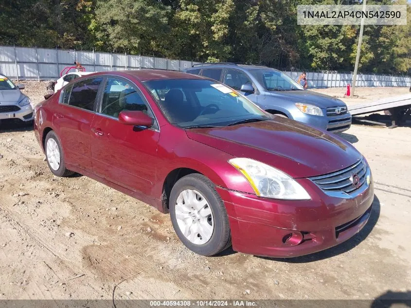 2012 Nissan Altima 2.5 S VIN: 1N4AL2AP4CN542590 Lot: 40594308