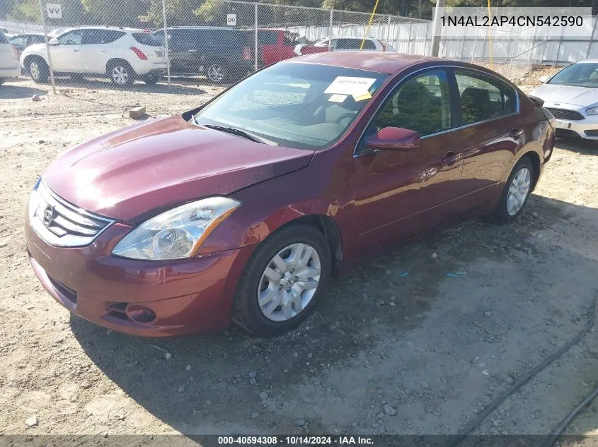 2012 Nissan Altima 2.5 S VIN: 1N4AL2AP4CN542590 Lot: 40594308