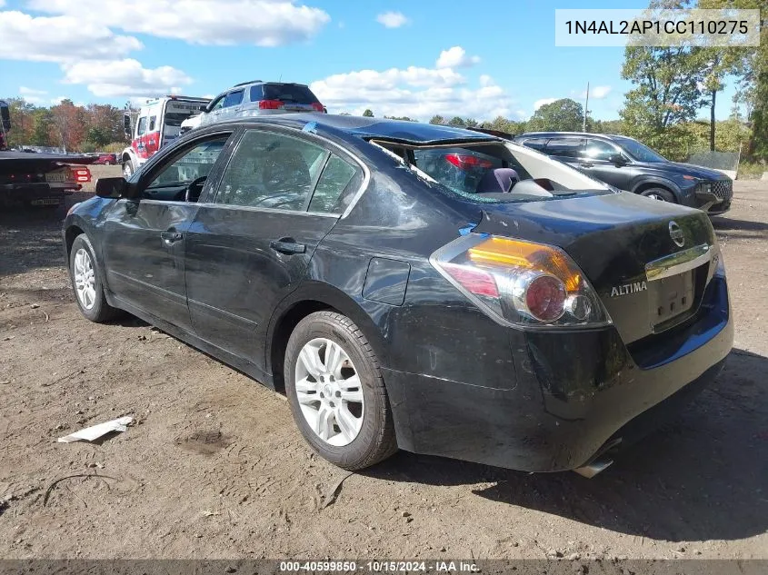 2012 Nissan Altima 2.5 S VIN: 1N4AL2AP1CC110275 Lot: 40599850