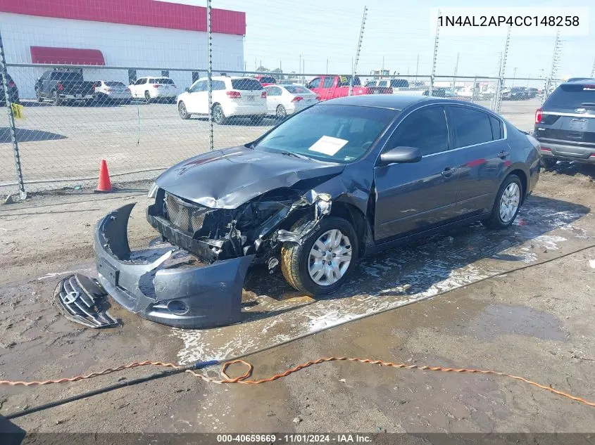 2012 Nissan Altima 2.5 S VIN: 1N4AL2AP4CC148258 Lot: 40659669