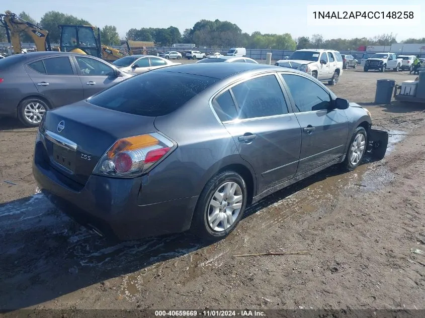 2012 Nissan Altima 2.5 S VIN: 1N4AL2AP4CC148258 Lot: 40659669