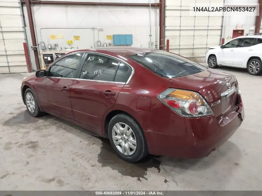 2012 Nissan Altima 2.5 S VIN: 1N4AL2AP8CN453427 Lot: 40692089