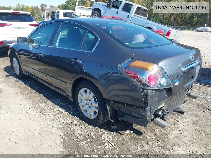 2012 Nissan Altima 2.5 S VIN: 1N4AL2AP3CN451746 Lot: 40697508