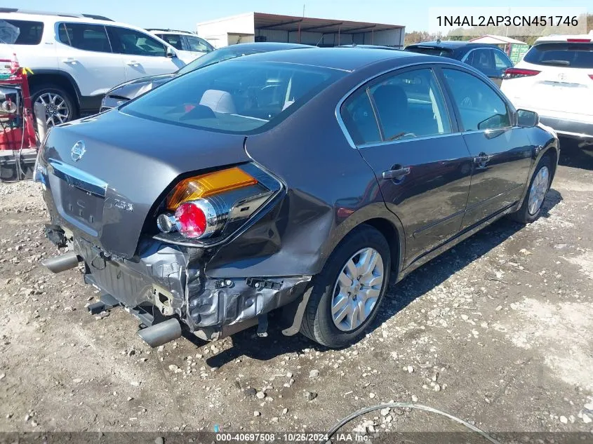 2012 Nissan Altima 2.5 S VIN: 1N4AL2AP3CN451746 Lot: 40697508