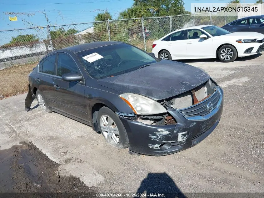 2012 Nissan Altima 2.5 S VIN: 1N4AL2APXCN515345 Lot: 40704266