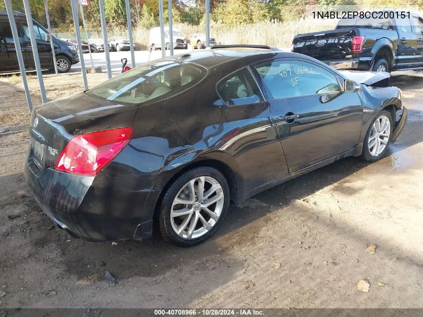 2012 Nissan Altima Sr VIN: 1N4BL2EP8CC200151 Lot: 40708966