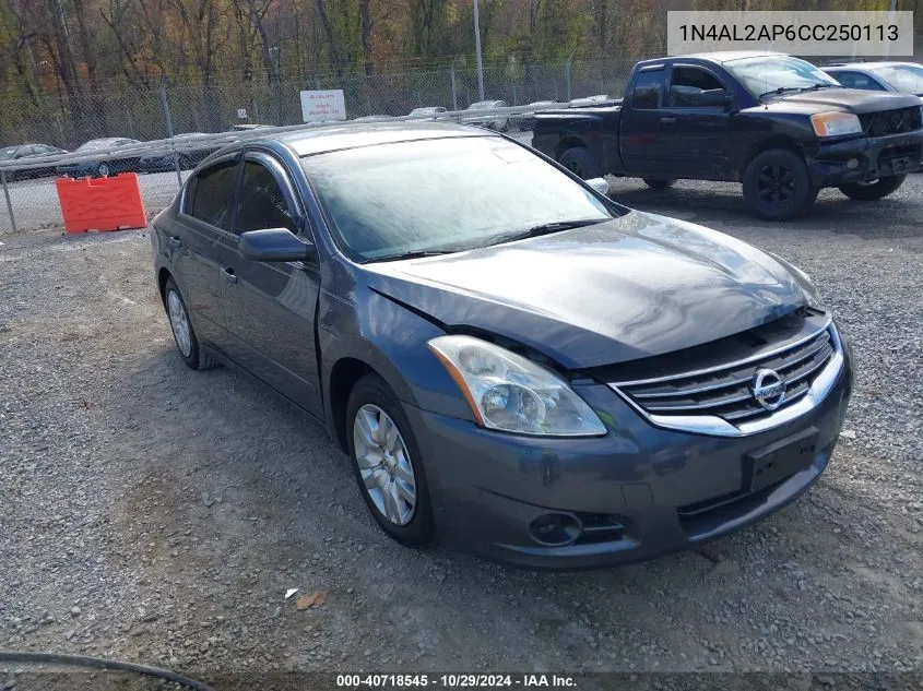 2012 Nissan Altima 2.5 VIN: 1N4AL2AP6CC250113 Lot: 40718545