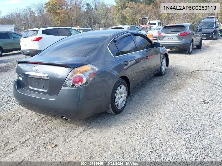 2012 Nissan Altima 2.5 VIN: 1N4AL2AP6CC250113 Lot: 40718545