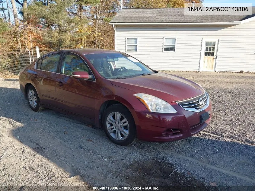 2012 Nissan Altima 2.5 S VIN: 1N4AL2AP6CC143806 Lot: 40719996