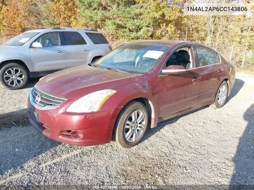 2012 Nissan Altima 2.5 S VIN: 1N4AL2AP6CC143806 Lot: 40719996