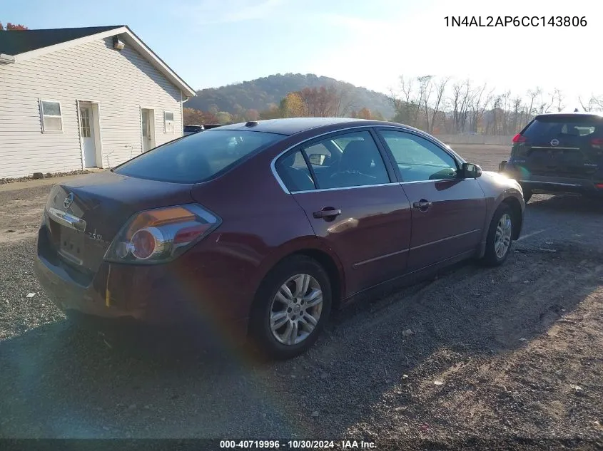 2012 Nissan Altima 2.5 S VIN: 1N4AL2AP6CC143806 Lot: 40719996