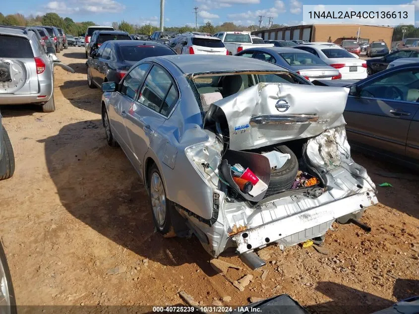 2012 Nissan Altima 2.5 S VIN: 1N4AL2AP4CC136613 Lot: 40725239