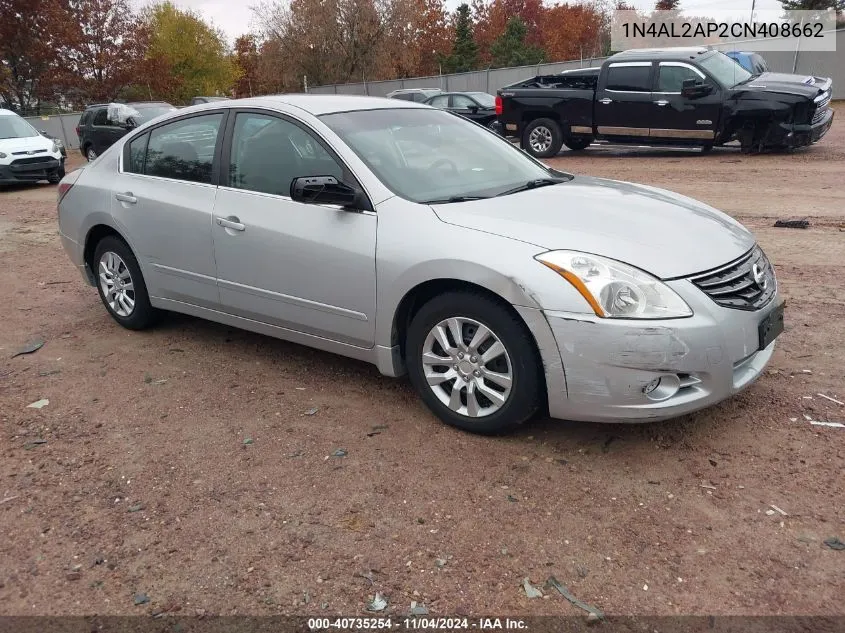 2012 Nissan Altima S VIN: 1N4AL2AP2CN408662 Lot: 40735254