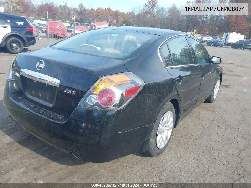 2012 Nissan Altima 2.5 S VIN: 1N4AL2AP7CN408074 Lot: 40736732