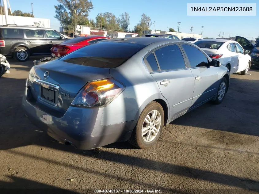 2012 Nissan Altima 2.5 S VIN: 1N4AL2AP5CN423608 Lot: 40745137