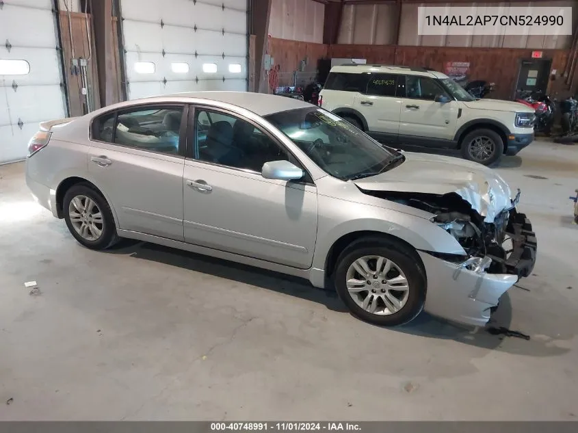 2012 Nissan Altima 2.5 S VIN: 1N4AL2AP7CN524990 Lot: 40748991