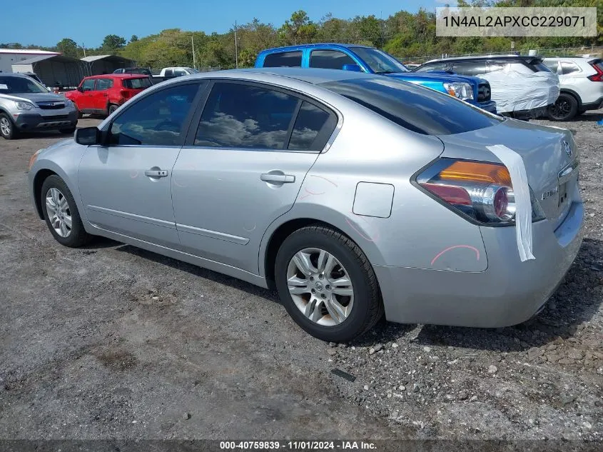 2012 Nissan Altima 2.5 S VIN: 1N4AL2APXCC229071 Lot: 40759839