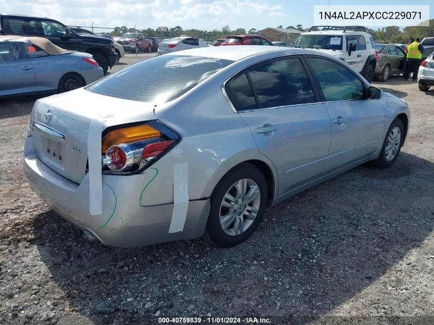 2012 Nissan Altima 2.5 S VIN: 1N4AL2APXCC229071 Lot: 40759839