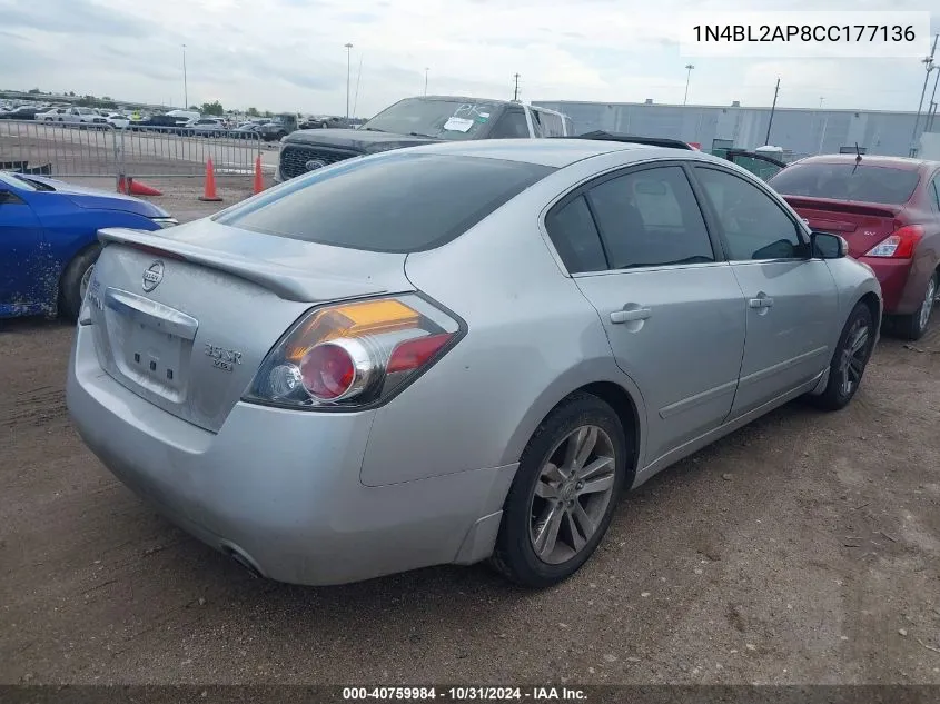 2012 Nissan Altima 3.5 Sr VIN: 1N4BL2AP8CC177136 Lot: 40759984