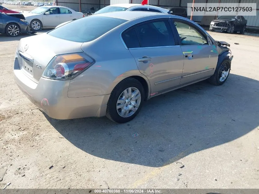 2012 Nissan Altima 2.5 S VIN: 1N4AL2AP7CC127503 Lot: 40760388