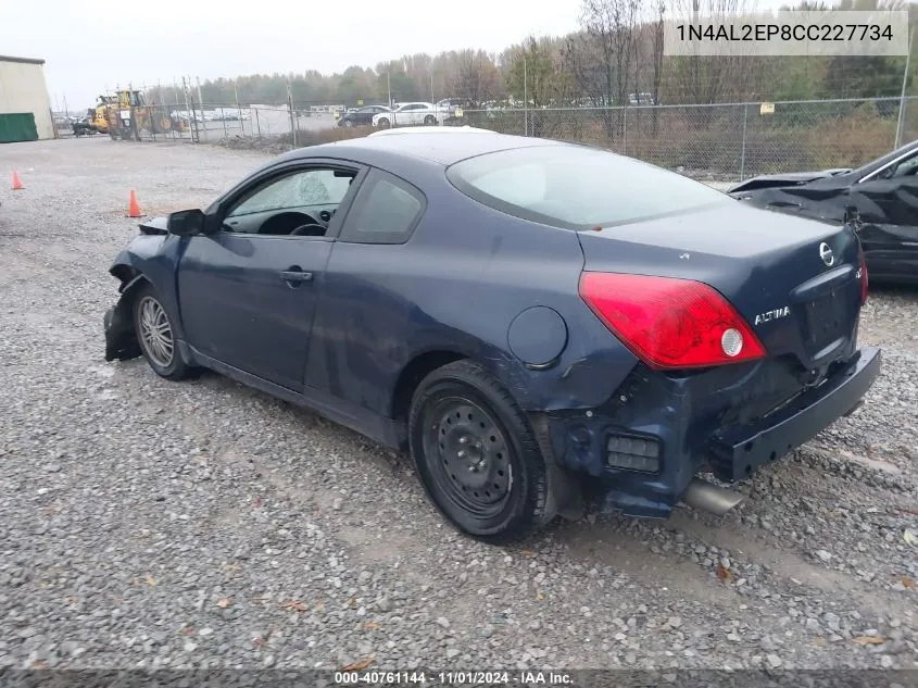 2012 Nissan Altima 2.5 S VIN: 1N4AL2EP8CC227734 Lot: 40761144