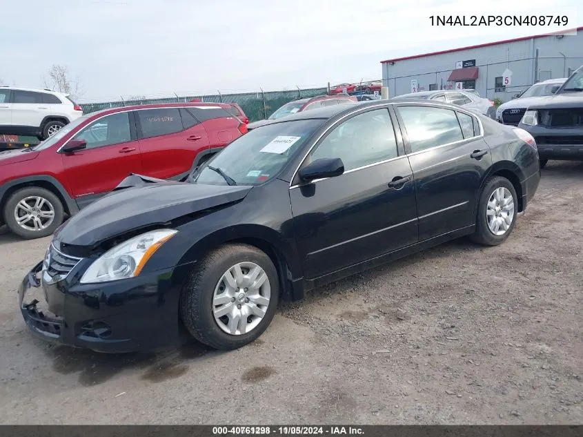 2012 Nissan Altima 2.5 S VIN: 1N4AL2AP3CN408749 Lot: 40669421