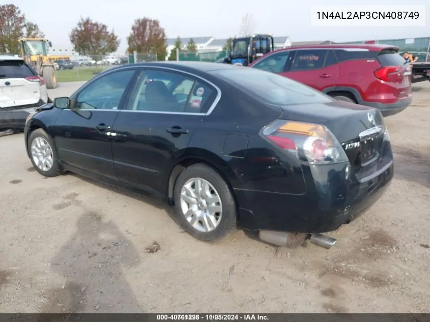 2012 Nissan Altima 2.5 S VIN: 1N4AL2AP3CN408749 Lot: 40669421