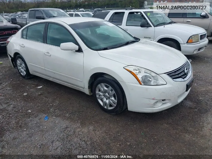 2012 Nissan Altima 2.5 S VIN: 1N4AL2AP0CC200727 Lot: 40768876