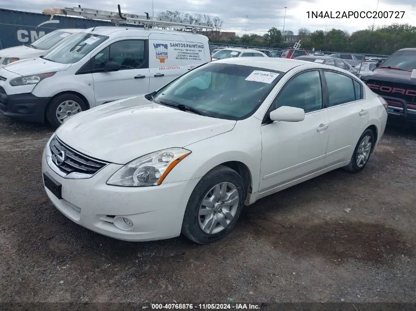 2012 Nissan Altima 2.5 S VIN: 1N4AL2AP0CC200727 Lot: 40768876