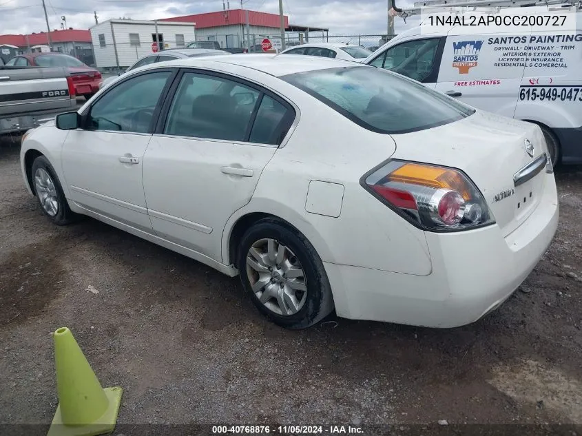 2012 Nissan Altima 2.5 S VIN: 1N4AL2AP0CC200727 Lot: 40768876