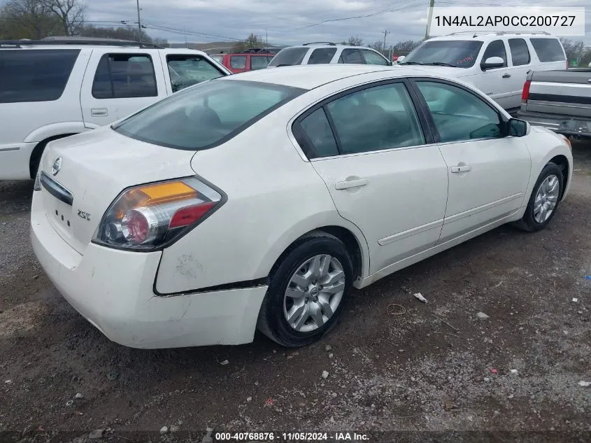 2012 Nissan Altima 2.5 S VIN: 1N4AL2AP0CC200727 Lot: 40768876