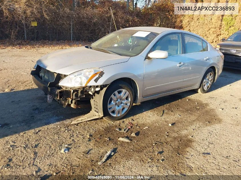 2012 Nissan Altima 2.5 S VIN: 1N4AL2APXCC236893 Lot: 40769093