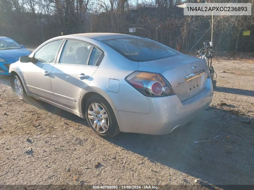 2012 Nissan Altima 2.5 S VIN: 1N4AL2APXCC236893 Lot: 40769093