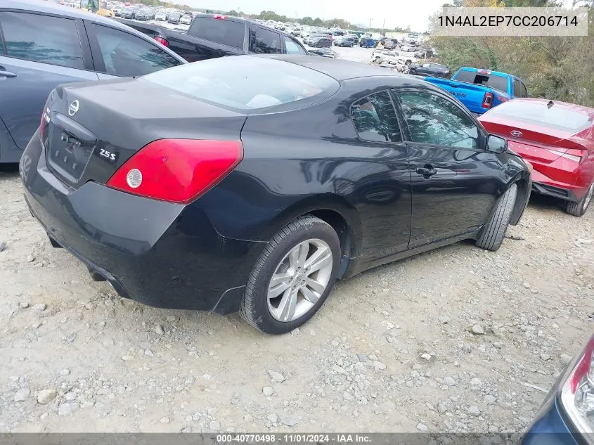 2012 Nissan Altima 2.5 S VIN: 1N4AL2EP7CC206714 Lot: 40770498