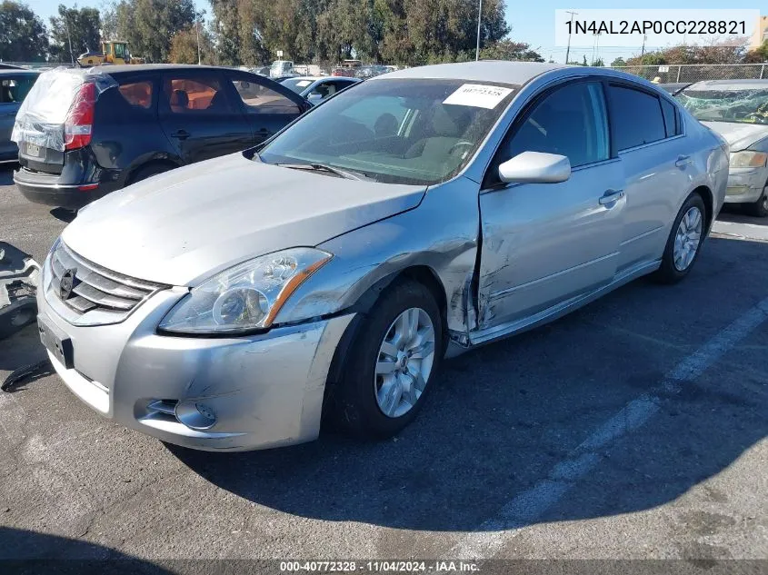 2012 Nissan Altima 2.5 S VIN: 1N4AL2AP0CC228821 Lot: 40772328