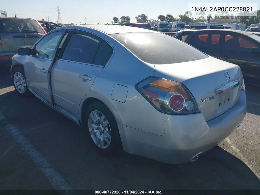 2012 Nissan Altima 2.5 S VIN: 1N4AL2AP0CC228821 Lot: 40772328