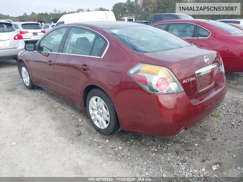 2012 Nissan Altima 2.5 S VIN: 1N4AL2AP5CN533087 Lot: 40799042