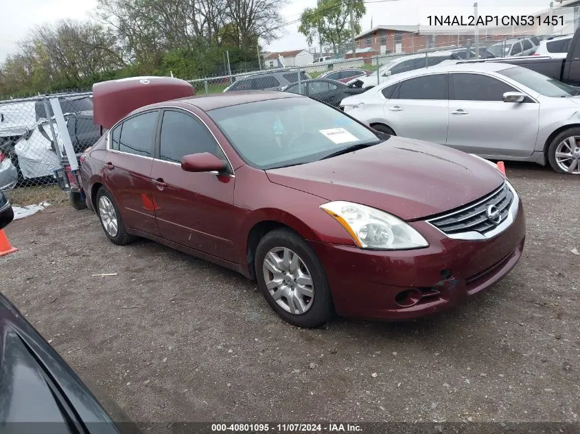 2012 Nissan Altima 2.5 S VIN: 1N4AL2AP1CN531451 Lot: 40801095