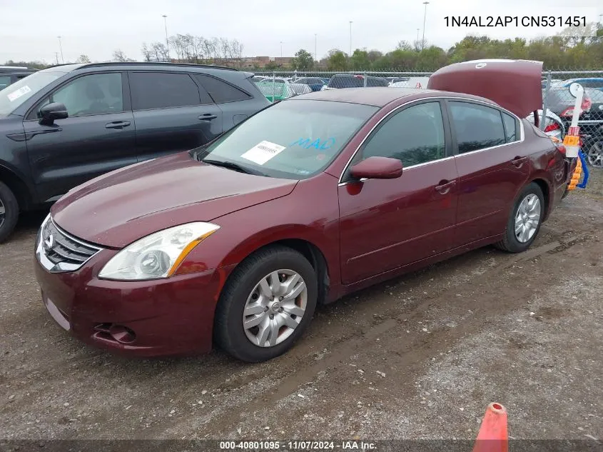 2012 Nissan Altima 2.5 S VIN: 1N4AL2AP1CN531451 Lot: 40801095