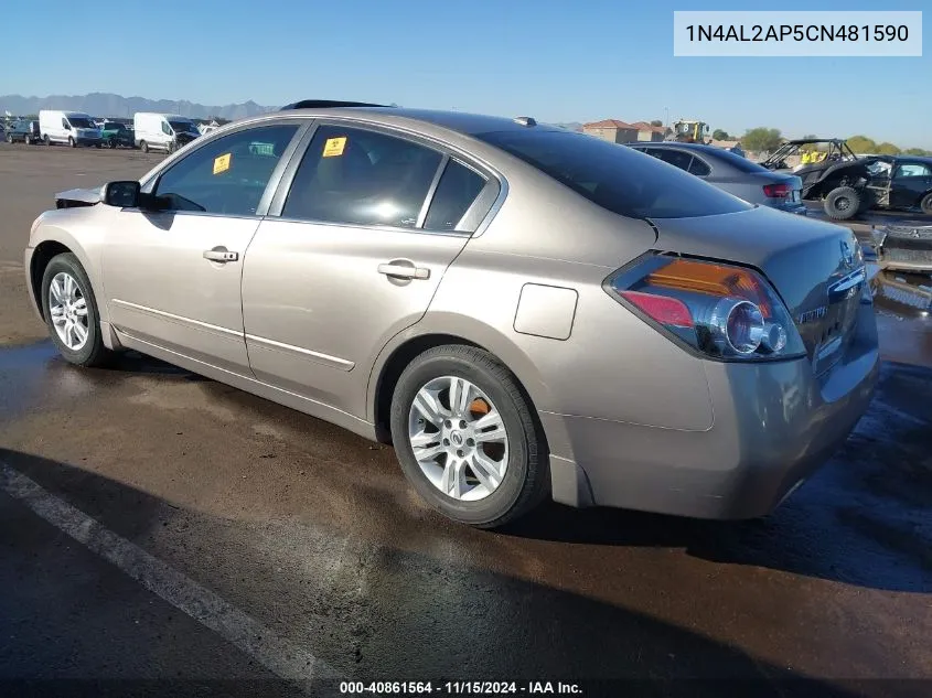 2012 Nissan Altima 2.5 S VIN: 1N4AL2AP5CN481590 Lot: 40861564