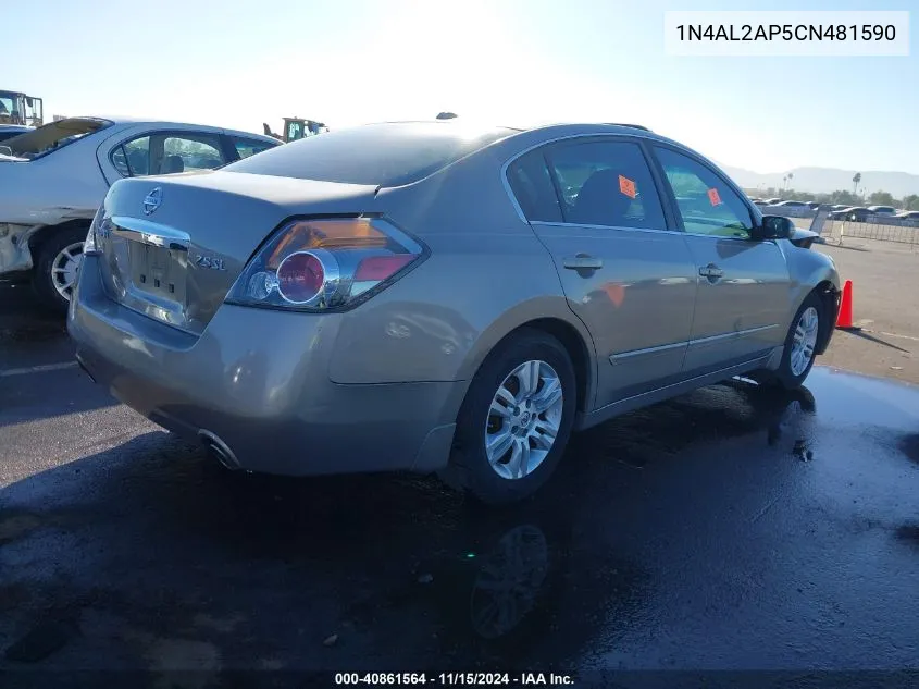 2012 Nissan Altima 2.5 S VIN: 1N4AL2AP5CN481590 Lot: 40861564