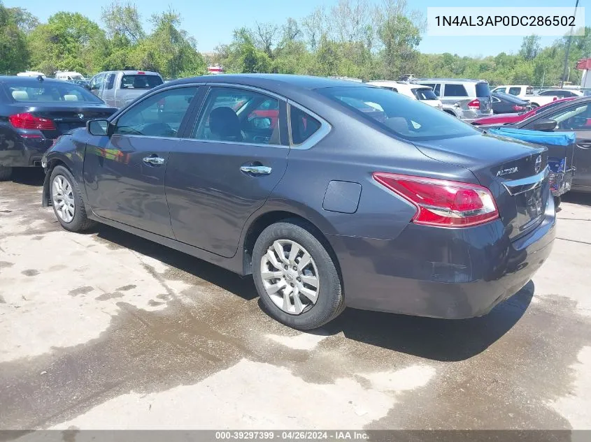 2013 Nissan Altima 2.5 S VIN: 1N4AL3AP0DC286502 Lot: 39297399