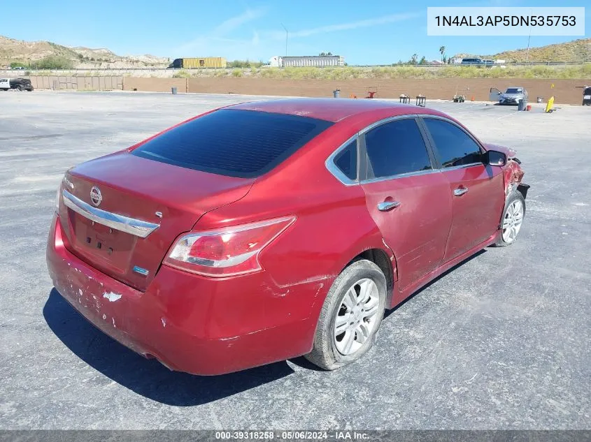 2013 Nissan Altima 2.5 S VIN: 1N4AL3AP5DN535753 Lot: 39318258