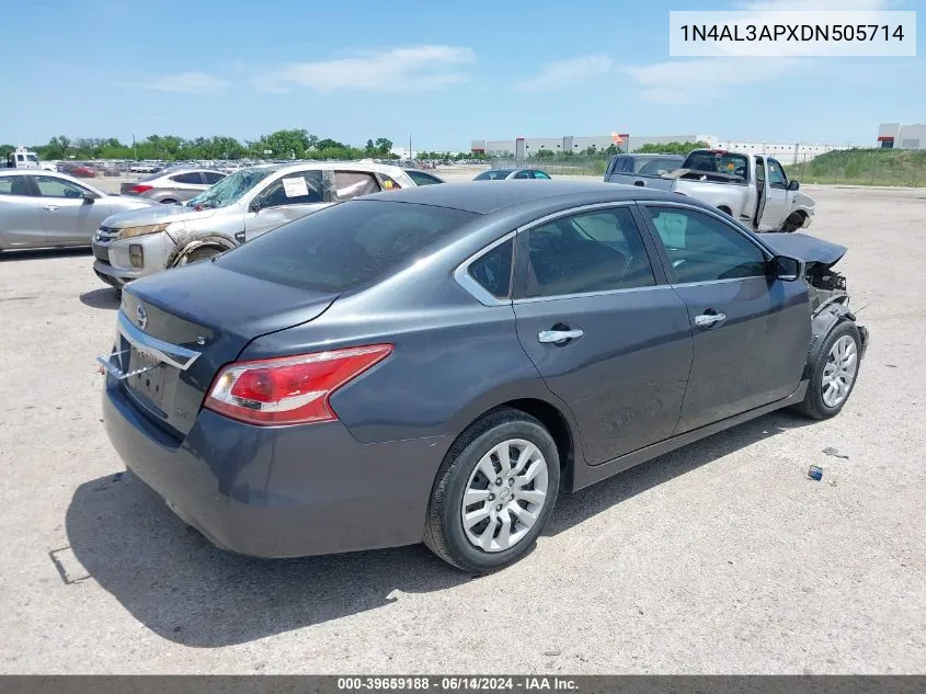 2013 Nissan Altima 2.5 S VIN: 1N4AL3APXDN505714 Lot: 39659188