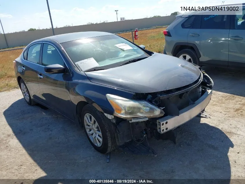 2013 Nissan Altima 2.5 VIN: 1N4AL3AP5DN419002 Lot: 40135846