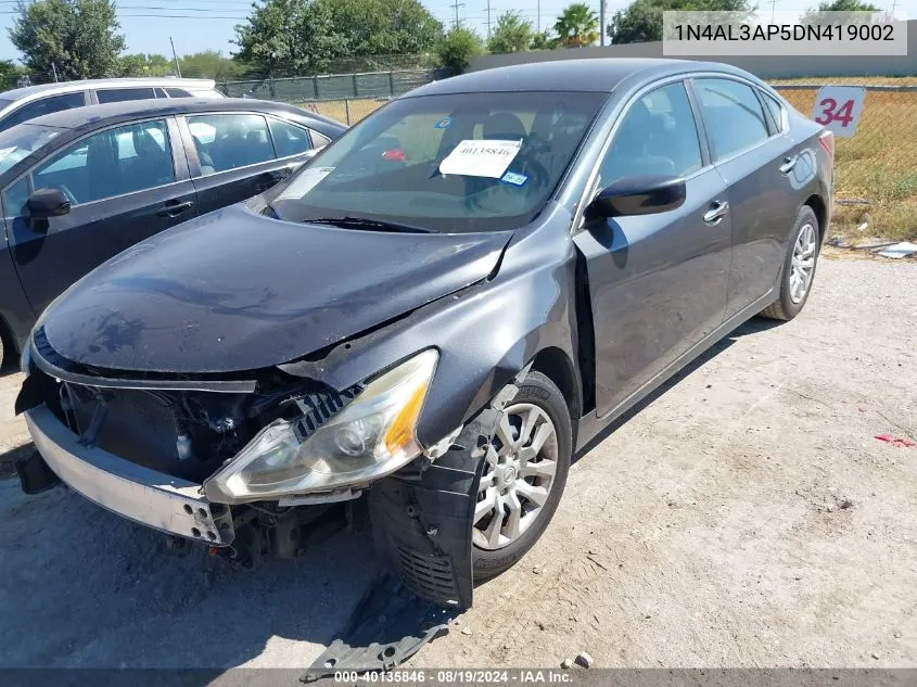 2013 Nissan Altima 2.5 VIN: 1N4AL3AP5DN419002 Lot: 40135846