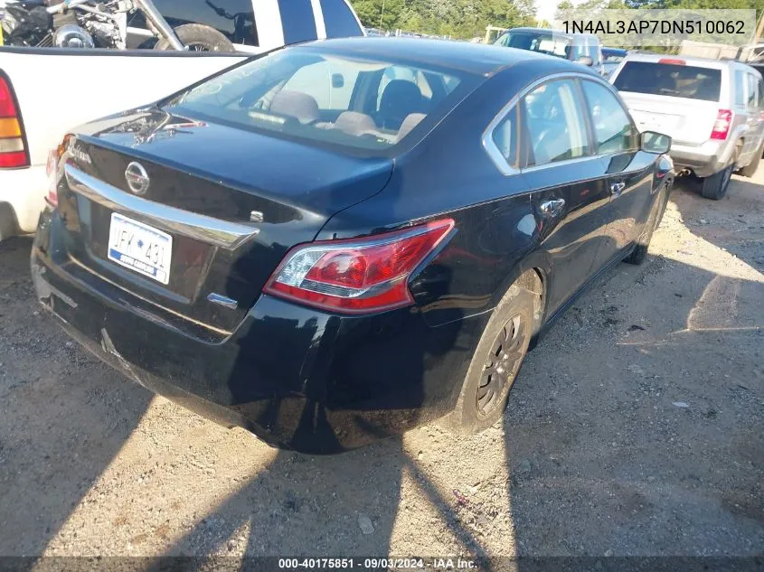 2013 Nissan Altima 2.5 S VIN: 1N4AL3AP7DN510062 Lot: 40175851